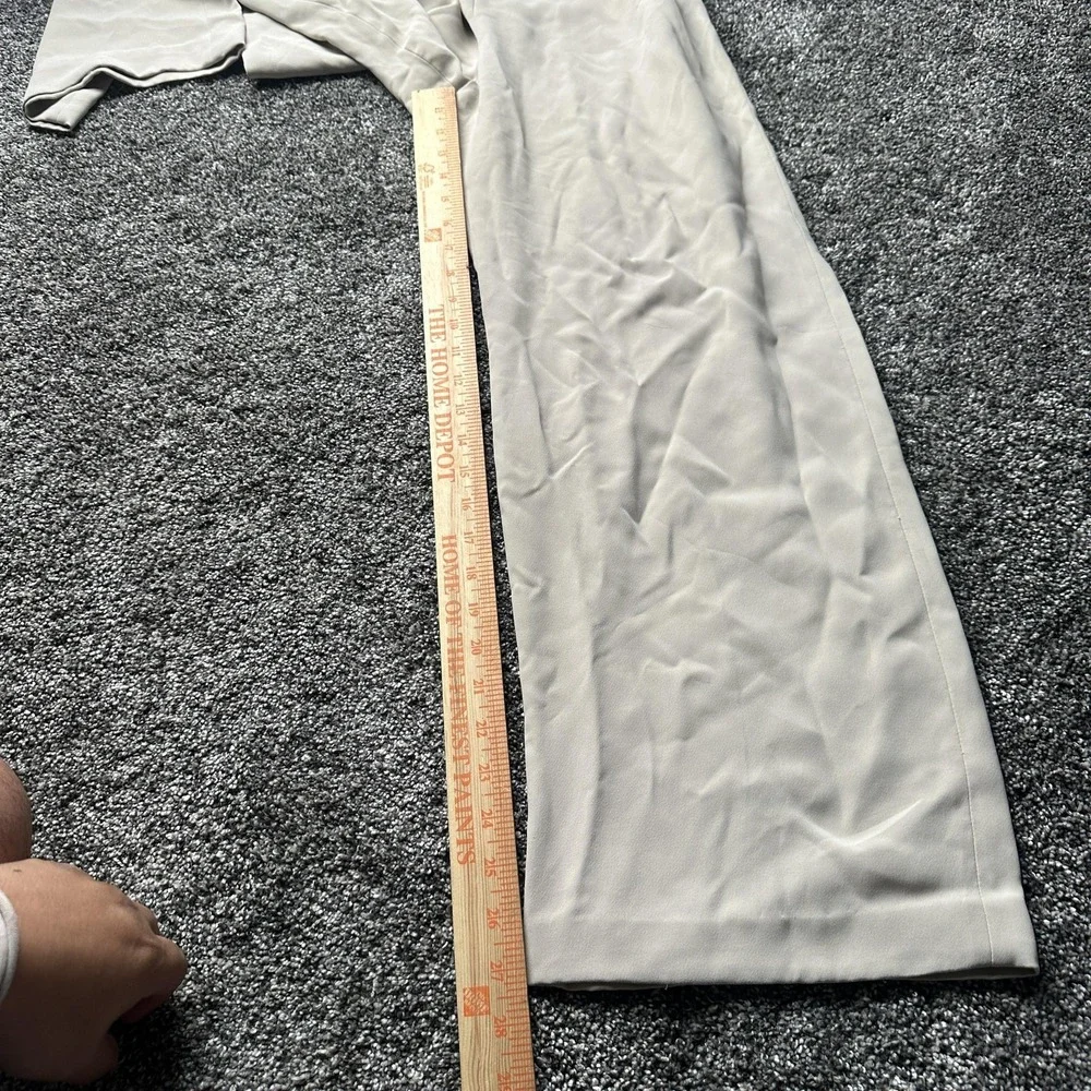 Giorgio Armani Dress Pants Womens 44 Beige Crepe Lined Relaxed Leg Italy Career - Picture 12 of 15